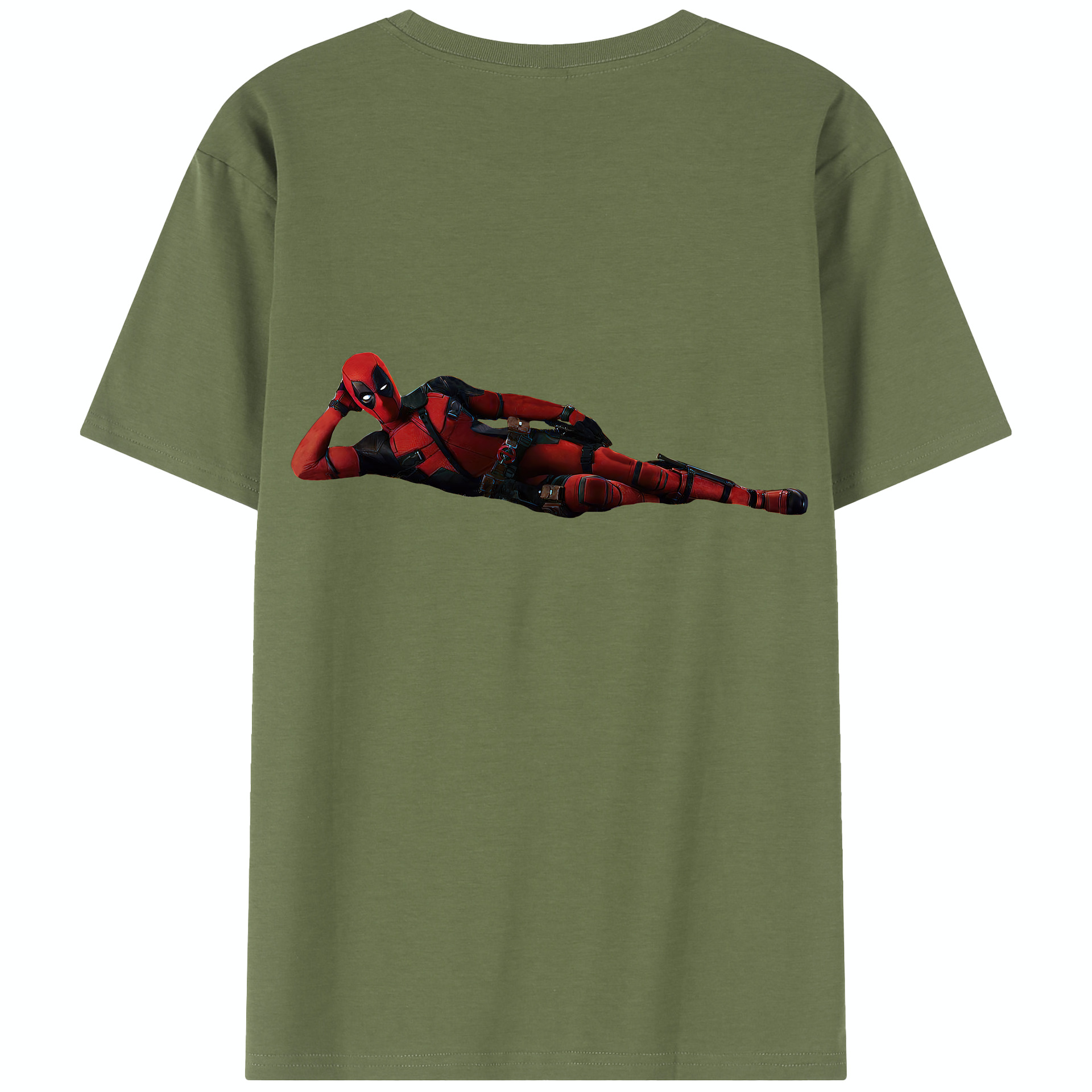 （画像用） Deadpool デッドプール 綿100％半袖Tシャツ（背面プリント）
